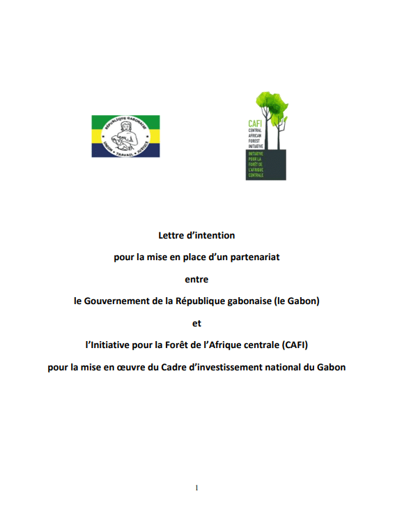 Lettre d’intention entre CAFI et le Gabon