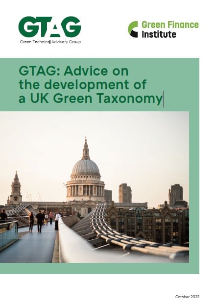 GTAG: Advice on the development of a UK Green Taxonomy