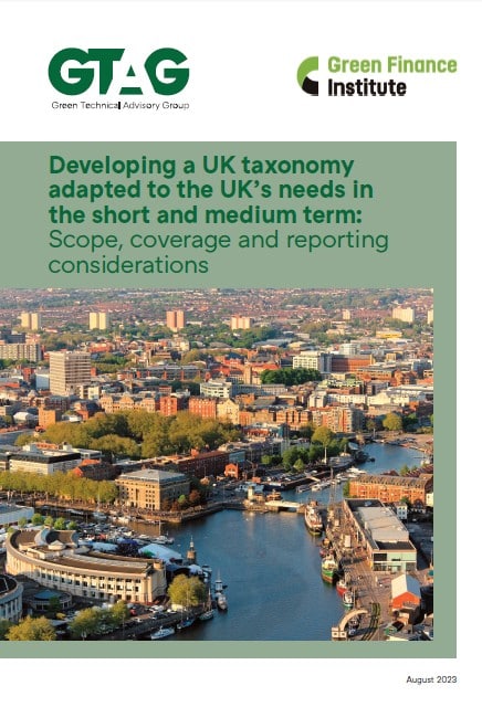 Developing a UK taxonomy adapted to the UK’s needs in the short and medium term: Scope, coverage and reporting considerations