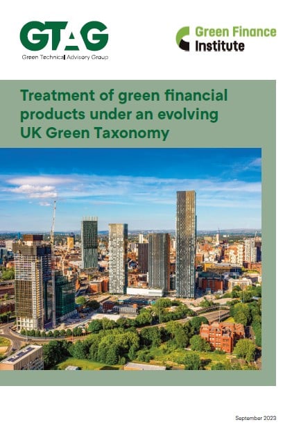 Treatment of green financial products under an evolving UK Green Taxonomy