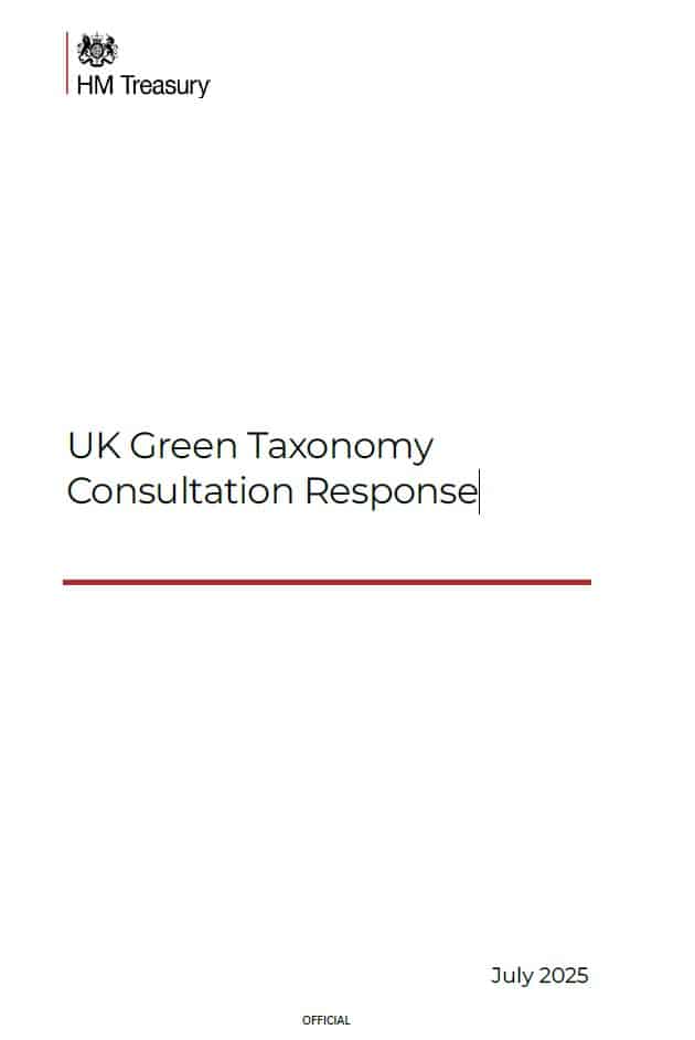 UK Green Taxonomy Consultation Response