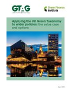 Applying the UK Green Taxonomy to wider policies: the value case and options