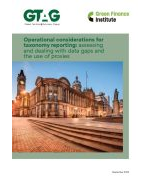 Operational considerations for taxonomy reporting: assessing and dealing with data gaps and the use of proxies