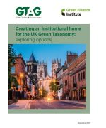 Creating an institutional home for the UK Green Taxonomy: exploring options