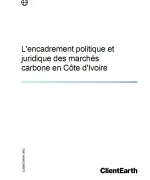 L’encadrement politique et juridique des marchés carbone en Côte d’Ivoire